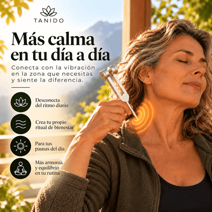 Tanido — Diapasón 128 Hz para tu ritual de calma diaria